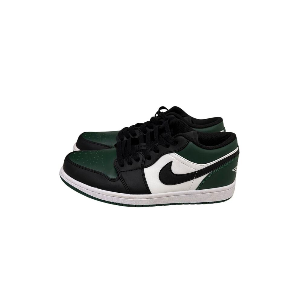 Nike Shoes Air Jordan 1 Low Green Toe Black White Sneakers Men's 9.5
